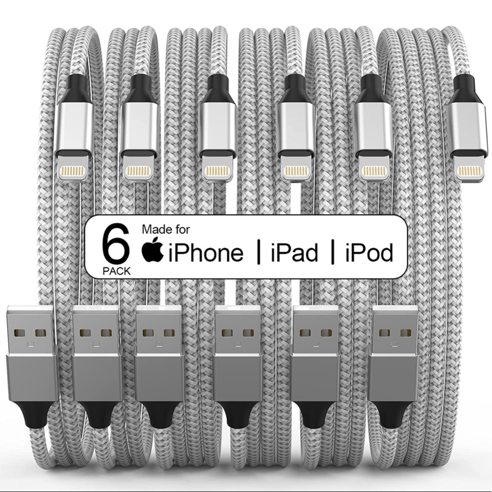 [Apple MFi Certified] 6Pack[3/3/6.1/6.1/6.1/10FT]